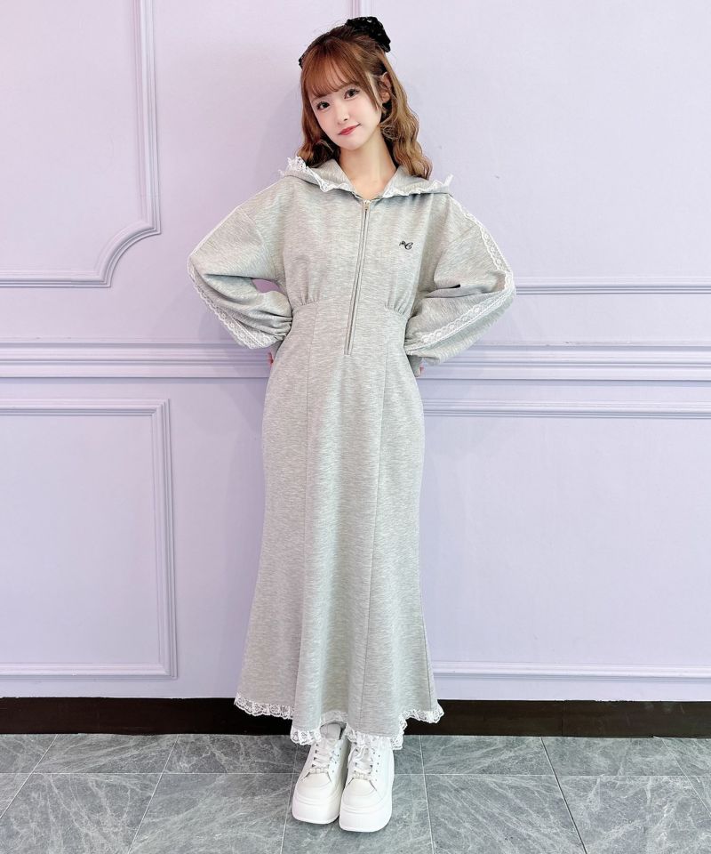 レースラインスウエットロングワンピース | Rlab store