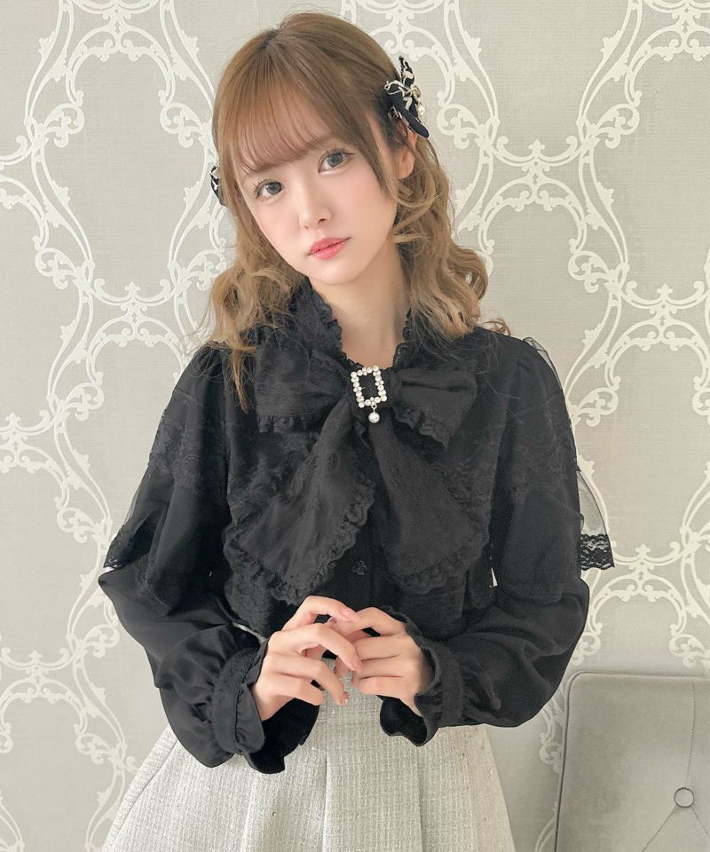 く*ん様 Ketty 黒長袖ブラウス リボンたっぷり く*ん様 Ketty 黒長袖ブラウス リボンたっぷり - メルカリ