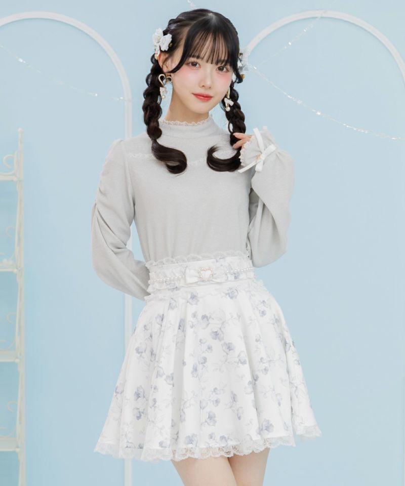 花柄パールデザインスカート | Rlab store