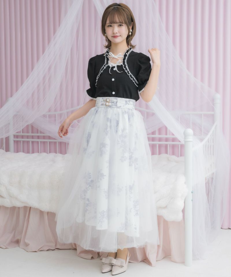 花柄チュールスカート | Rlab store