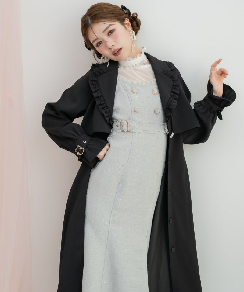 バックレース切替トレンチコート | Rlab store
