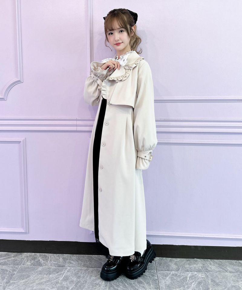 バックレース切替トレンチコート | Rlab store