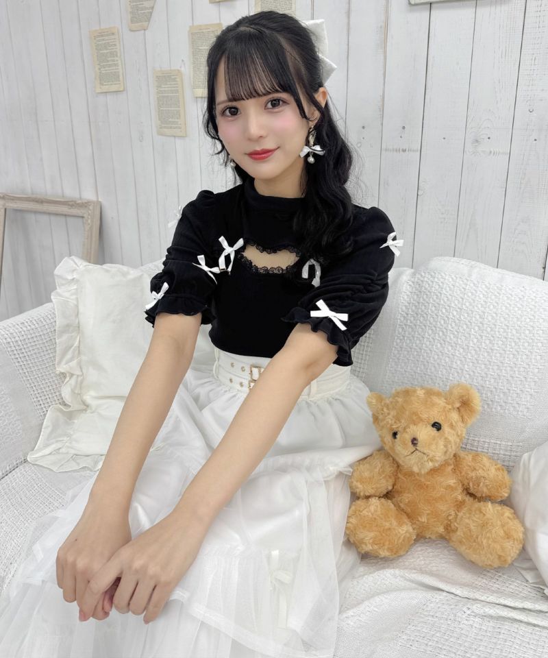 ROJITA ♡ デコルテ開きパールデザインTOPS デコルテ開きパールデザインTOPS | Rlab store
