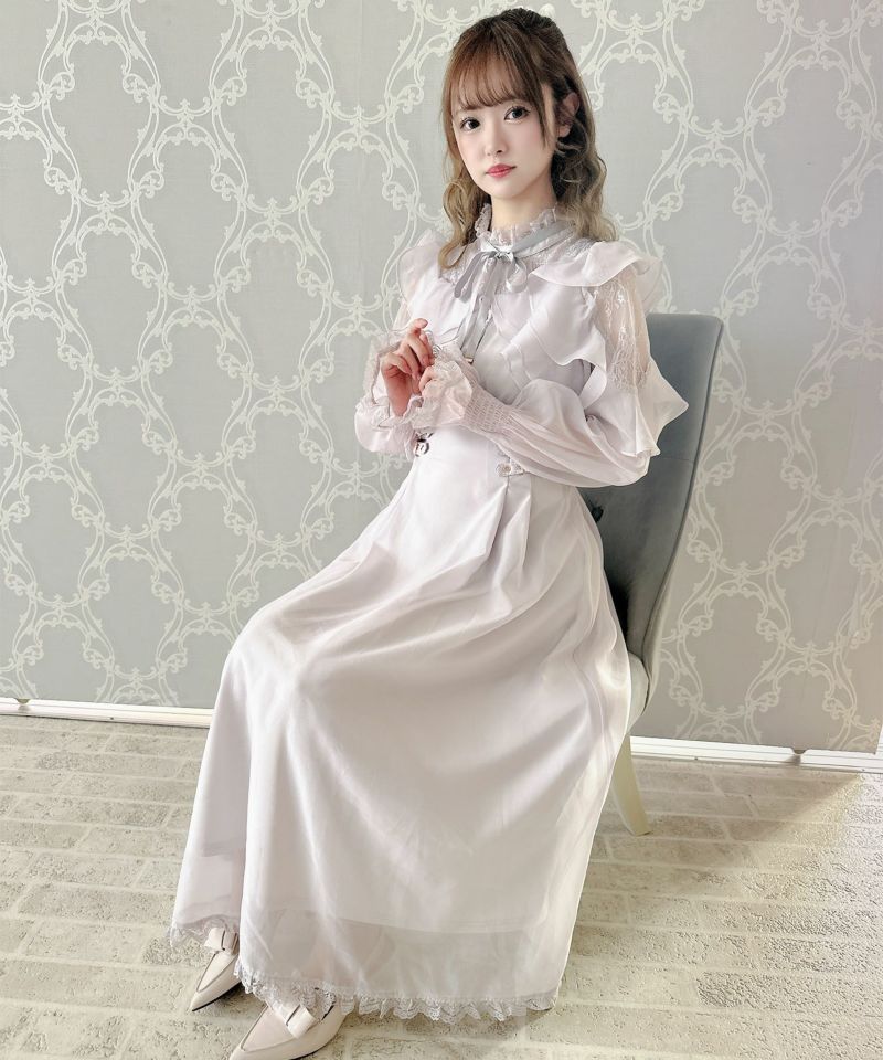 【POLO RALPH LAUREN】RUFFLE-TRIM ETTEロングワンピース Ruffle-Trim Crinkle Georgette Gown | Ralph Lauren