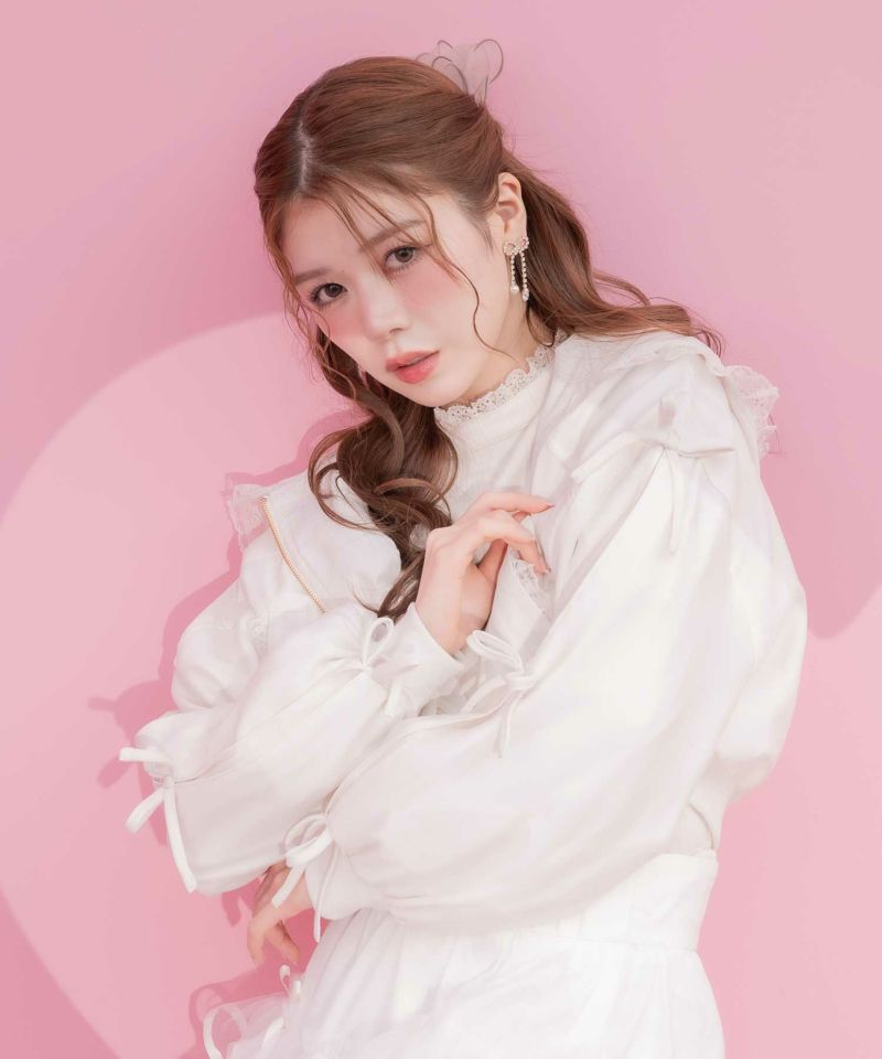 袖リボンフーディーブルゾン | Rlab store