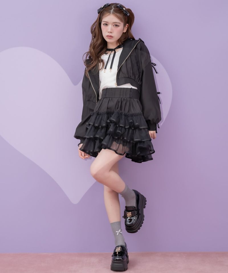 ロジータ ROJITA バックリボンフーディーコート （ホワイト