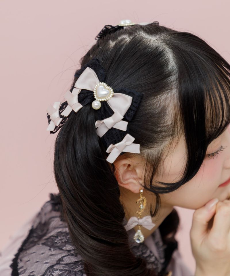 Amazon.co.jp: YANHUILAY リボン ヘアピン【4個セット】リボン