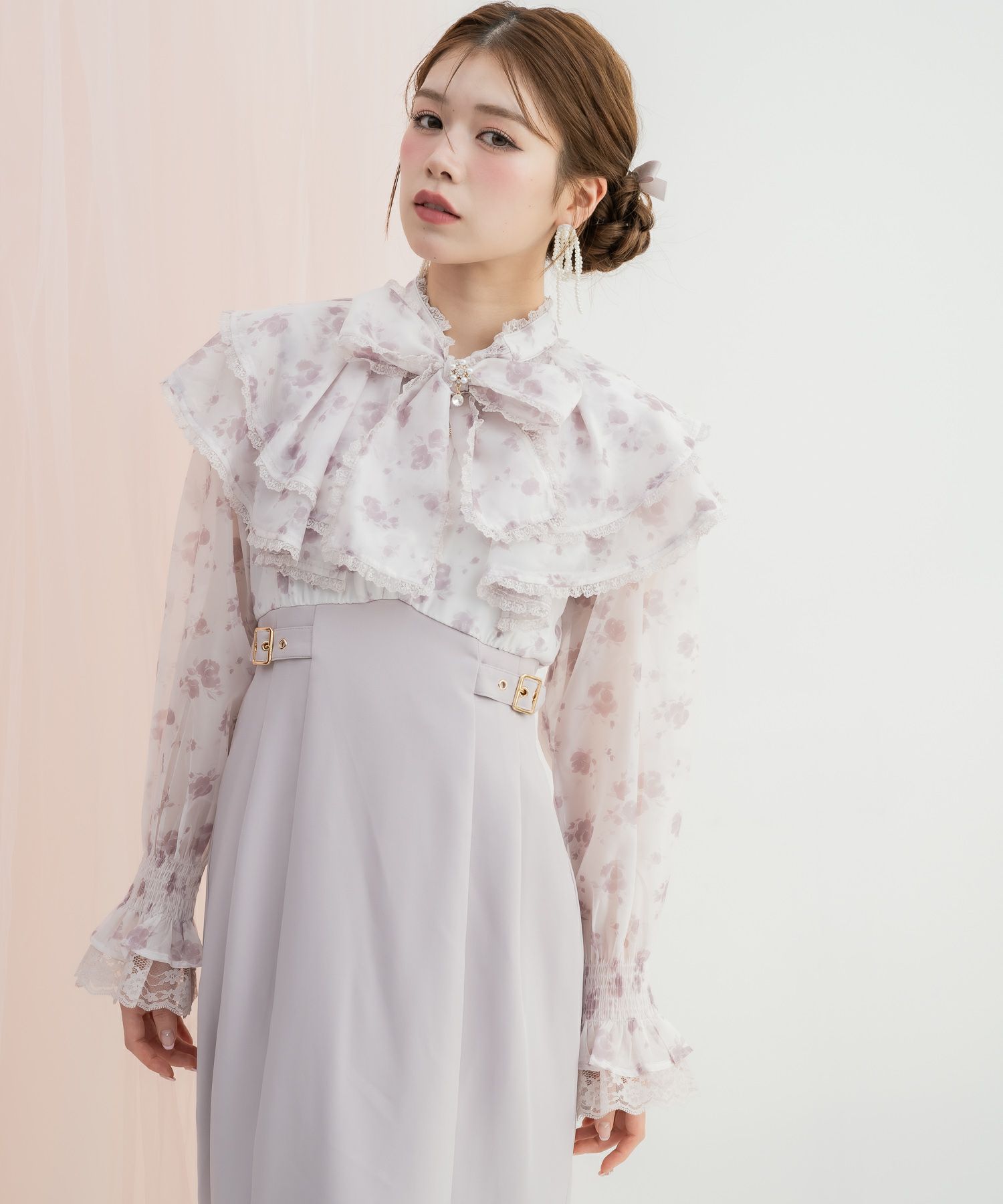 花柄プリントロングワンピース | Rlab store 