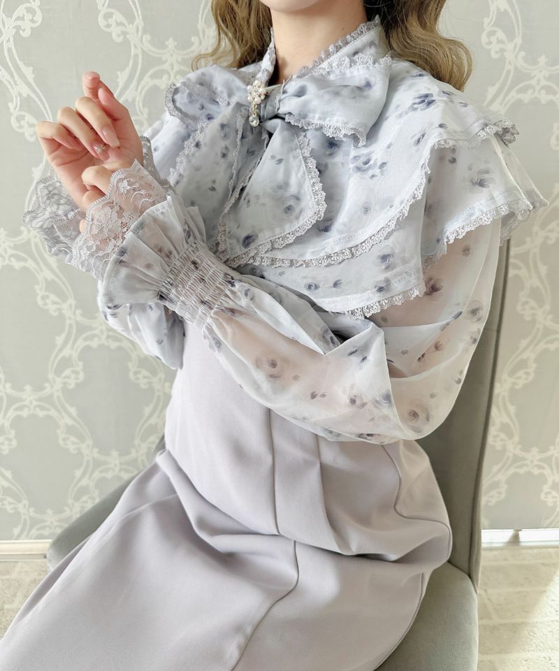 花柄プリントロングワンピース | Rlab store