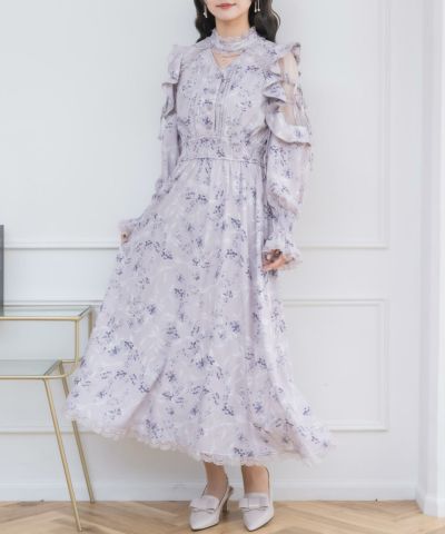 美品☆ VALABASAS 花柄セットアップ Floral Knitting Set-Up/花柄ニットセットアップ