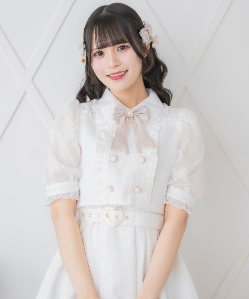 レースカラーダブルボタンワンピース ツーピー風ダブルボタンワンピース | Rlab store