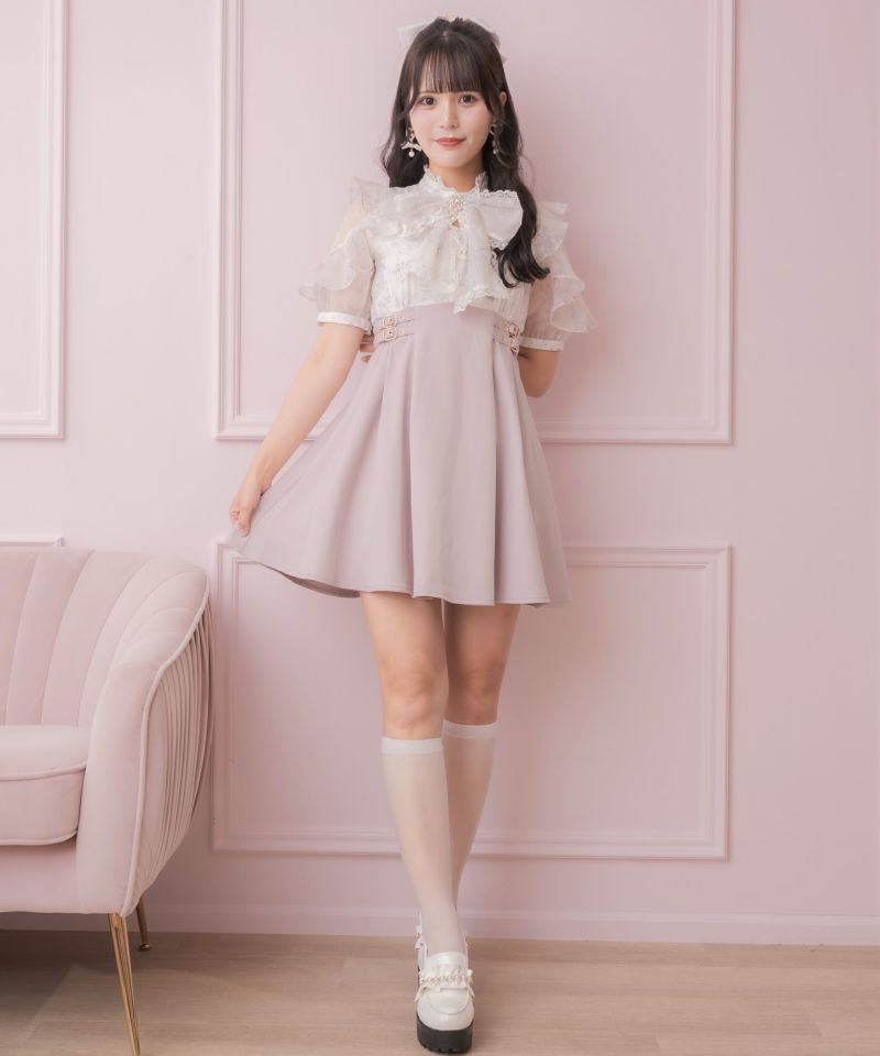 花柄ボウタイドッキングワンピース | Rlab store