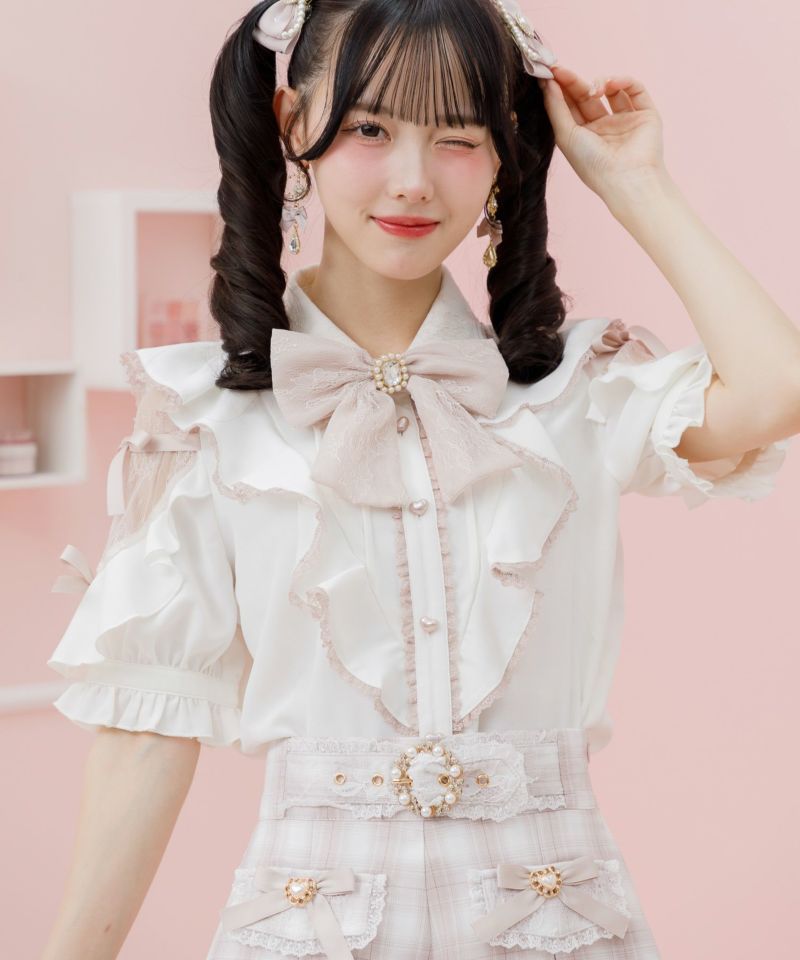 SALE】ナチュラルコットンレースブラウス（WOMENトップス