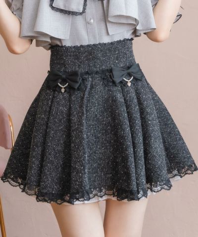 バラ釦ポイントダブルフレアスカパン | Rlab store