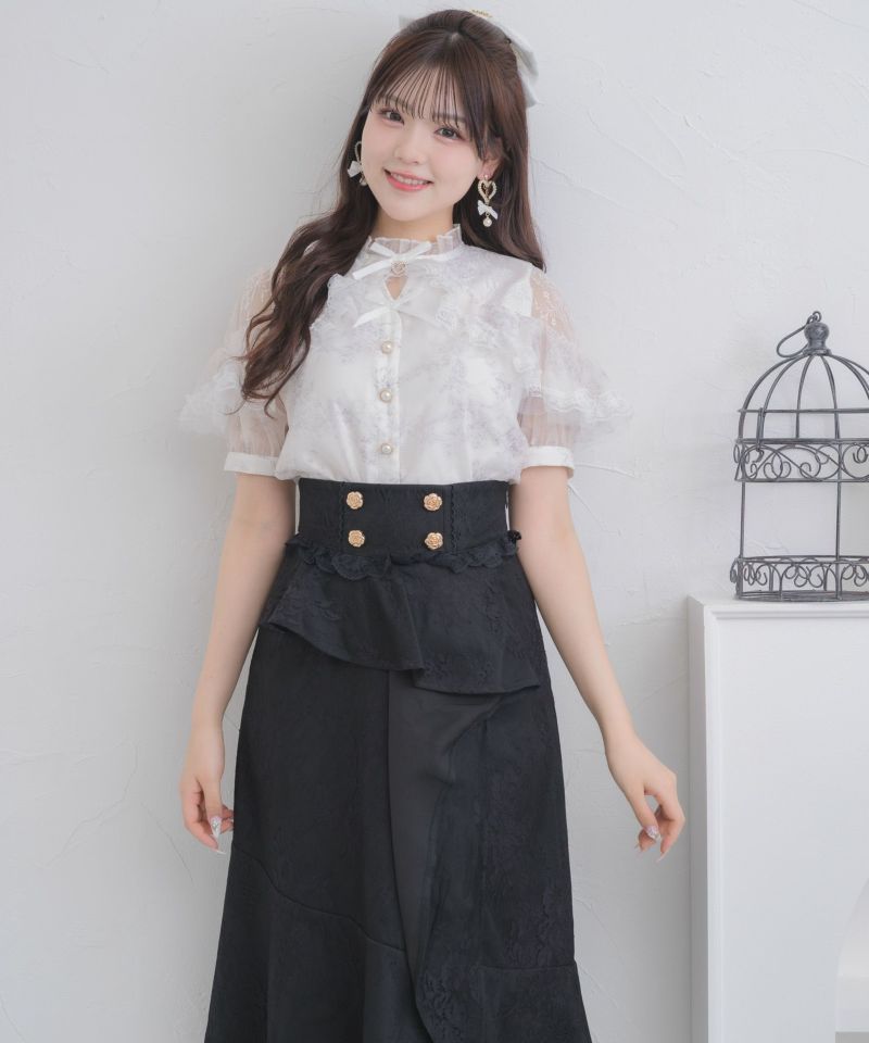 ラッフル花柄ブラウス | Rlab store