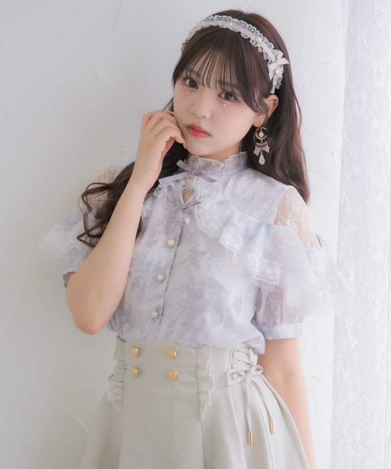 ラッフル花柄ブラウス | Rlab store ラッフル花柄ブラウス | Rlab store
