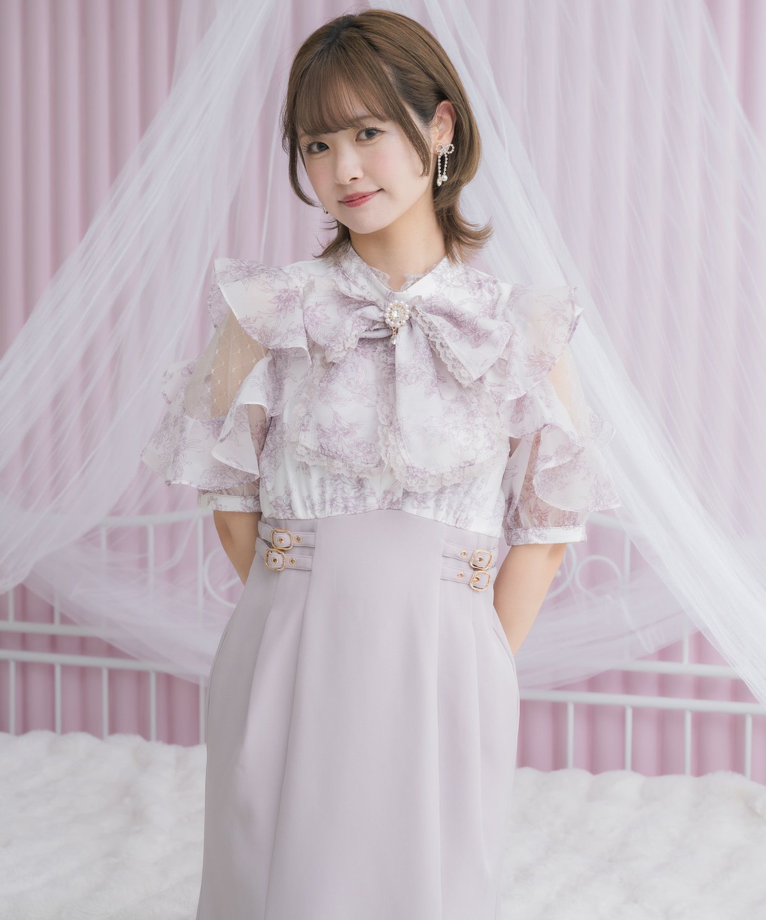 花柄ドッキングロングワンピース | Rlab store
