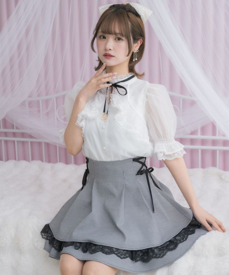 シアーチェックブラウス | Rlab store