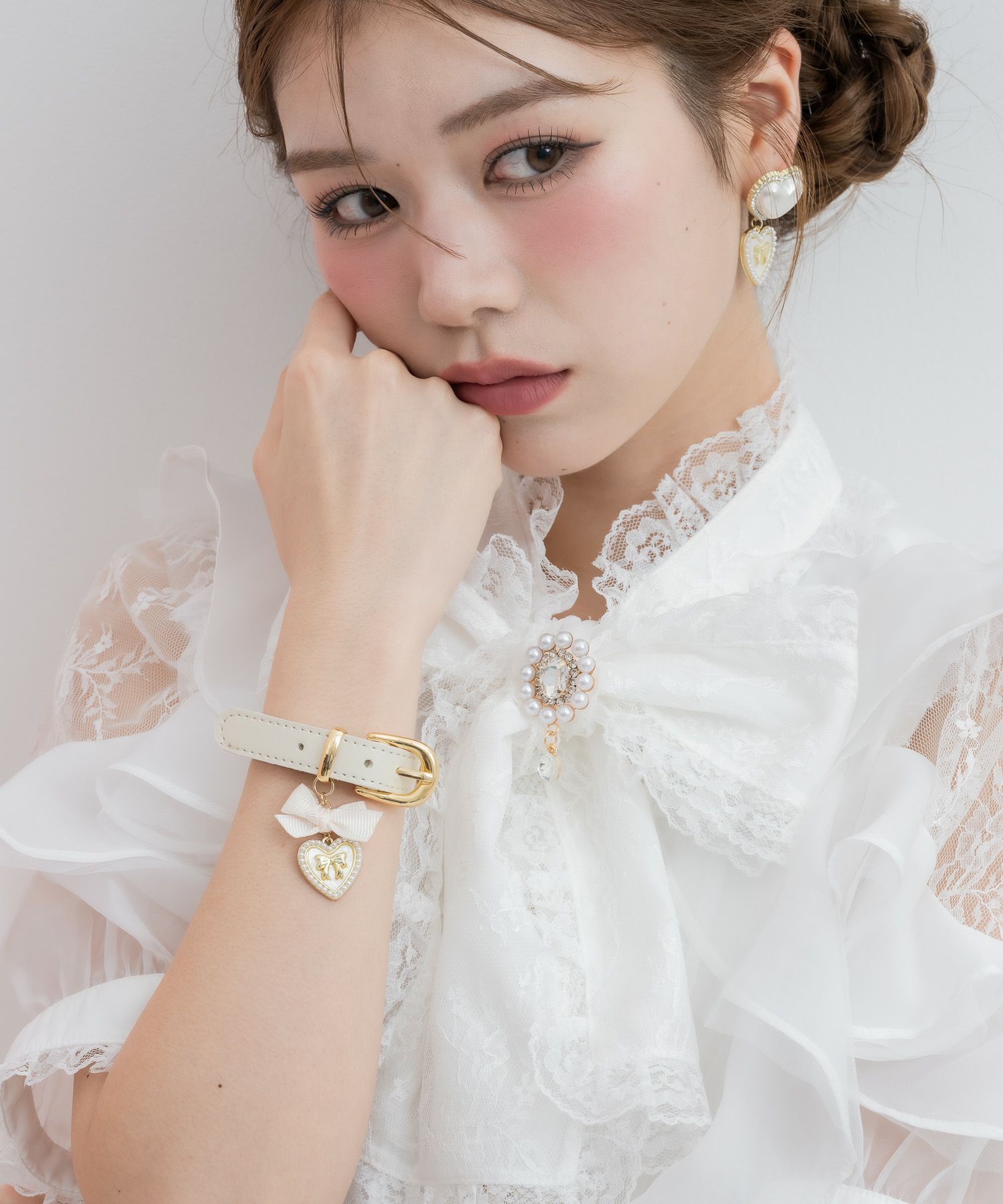 ❤️ハートでリボン❤️ブレスレット　ラリマー　⭐️ ☆匿名☆ ハートリボンブレスレット | Rlab store