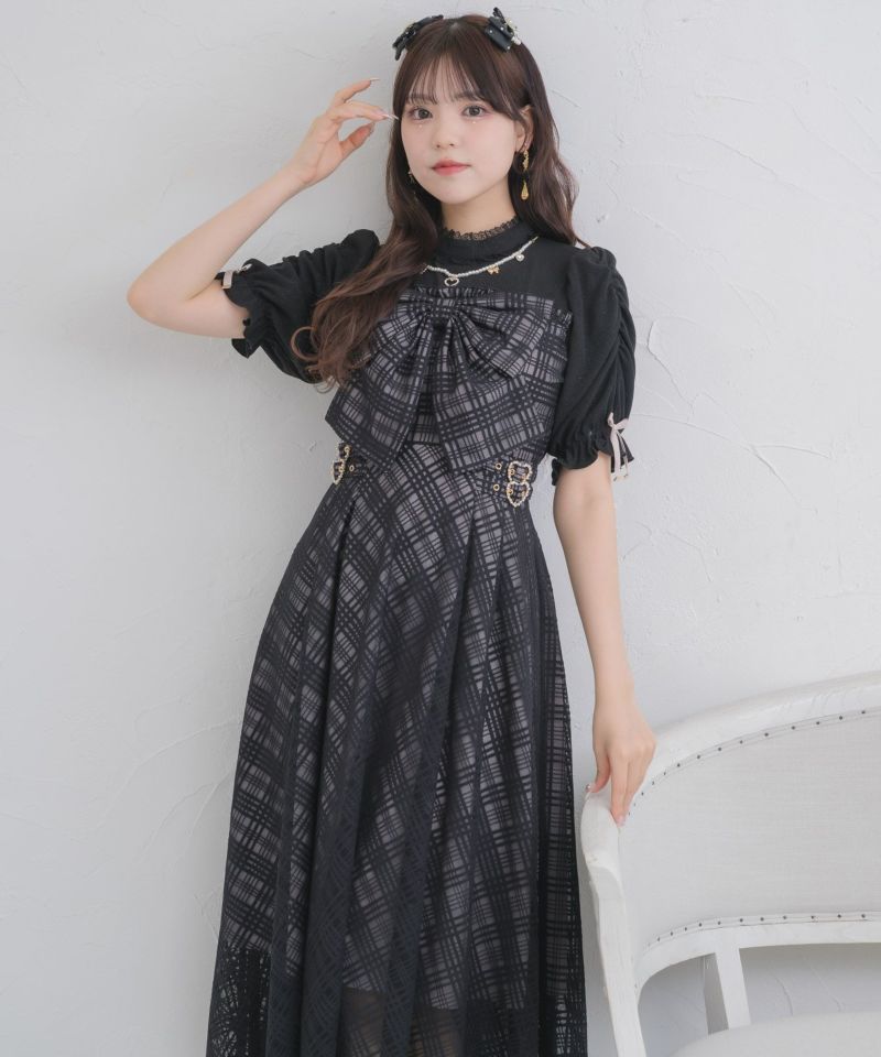 【CIDER】リボンロングワンピース ステッチリボンニットロングワンピース – Darich (ダーリッチ)