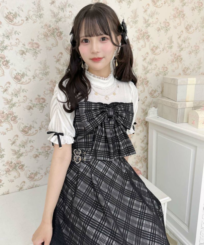 ビッグリボンポイントドッキングロングワンピース | Rlab store