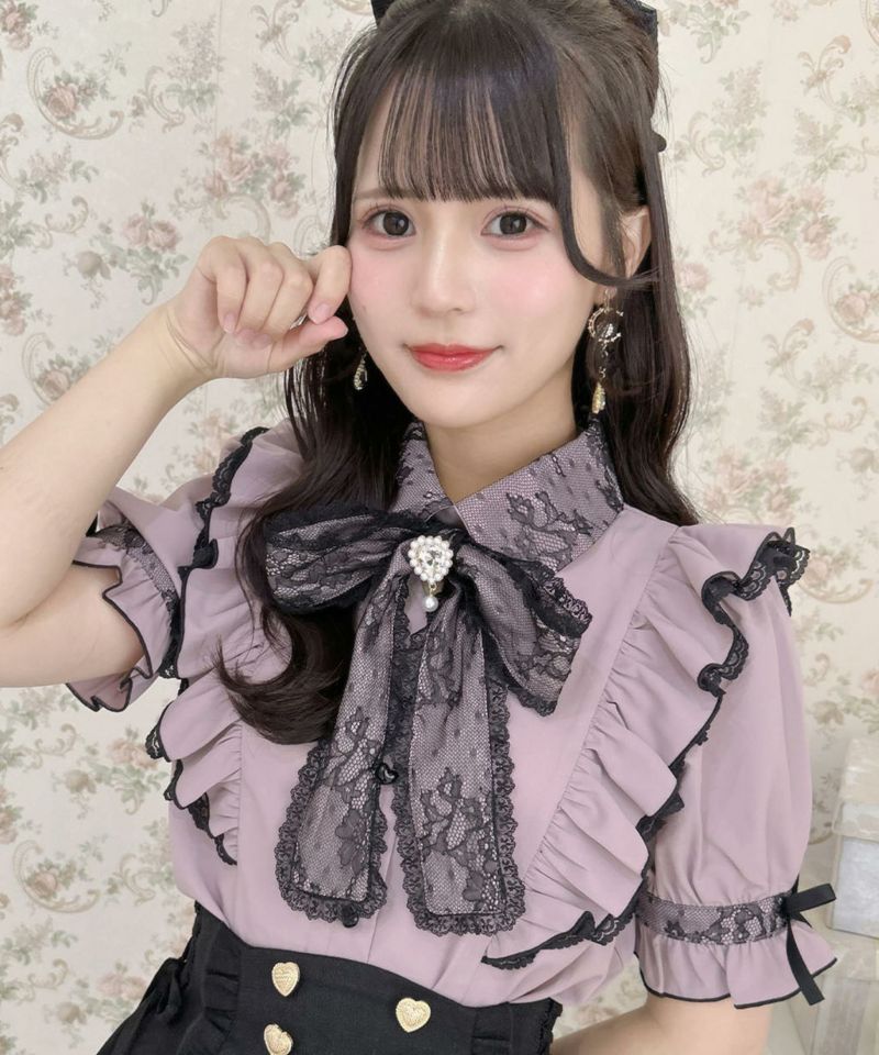 現行✨ほぼ未使用✨ポロ ラルフローレン フリルブラウス ボウタイ フリル 花 Ralph Lauren リボンタイ付きブラウス ポロラルフローレン