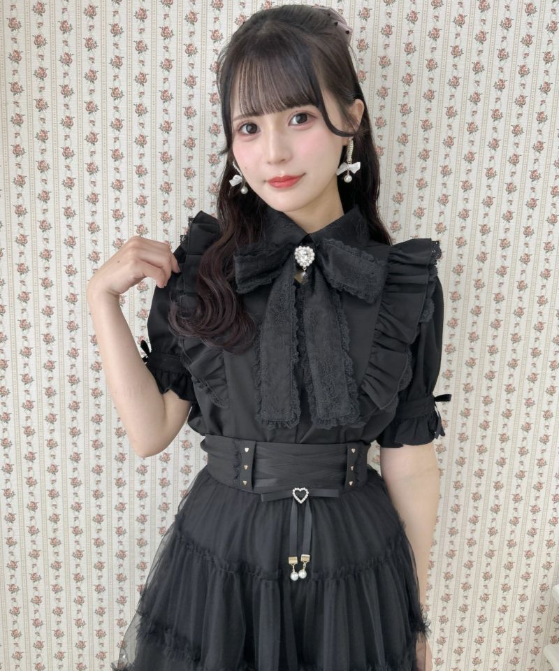 現行✨ほぼ未使用✨ポロ ラルフローレン フリルブラウス ボウタイ フリル 花 MA*RS】リボンフリルブラウス - ホワイト size-F | 地雷系・量産