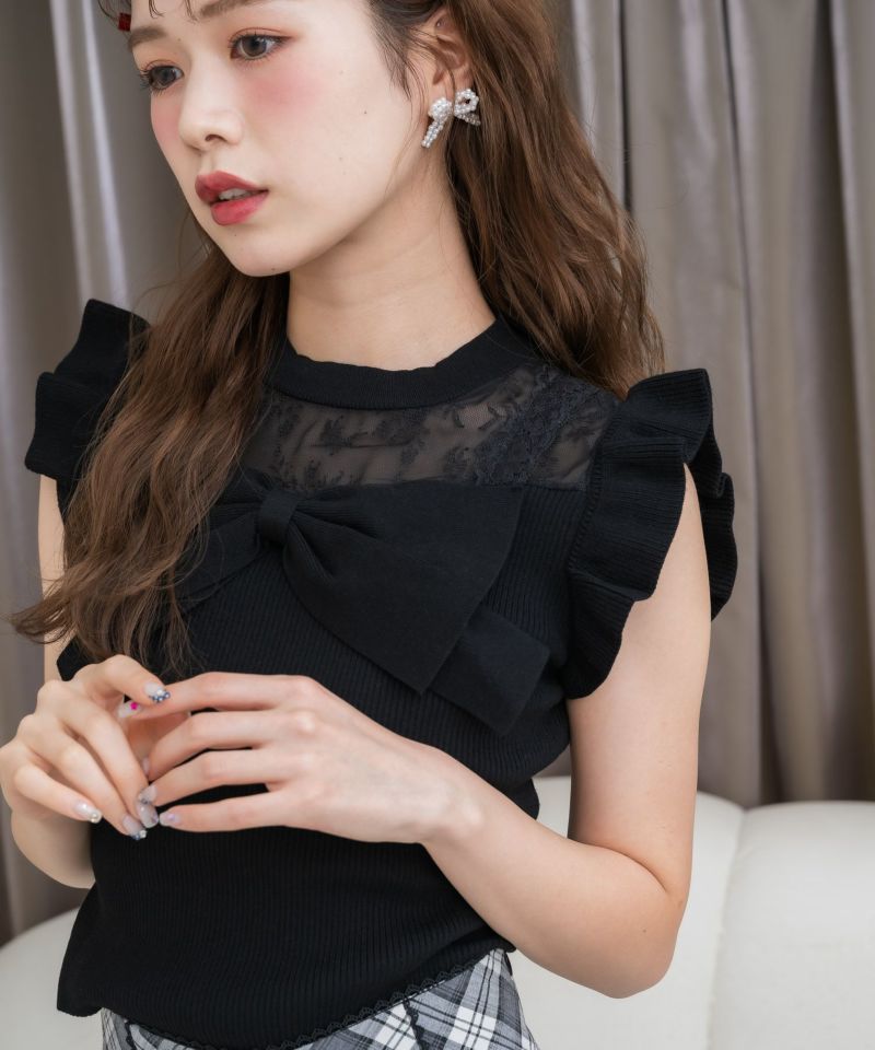 Bibiy AMELIE ビビィ ペプラム ニット フリル セーター インスタ Bibiy AMELIE ビビィ ペプラム ニット フリル セーター インスタ