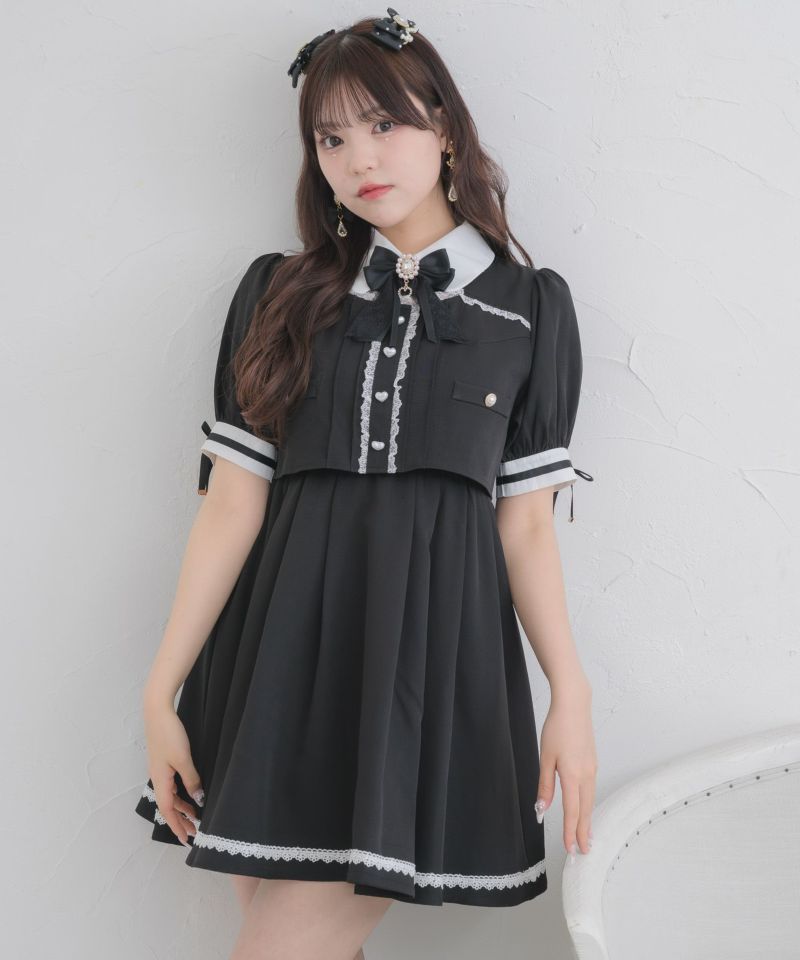 デコルテリボンワンピース♡3423603015 デコルテリボンワンピース[品番：MKSW0057043]｜EATME
