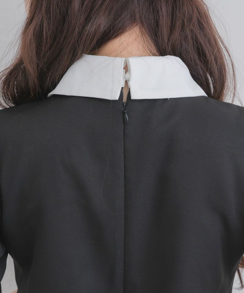 【Rojita】デコルテ開きツーピー風ワンピース セール】デコルテ開きツーピー風ワンピース（ワンピース
