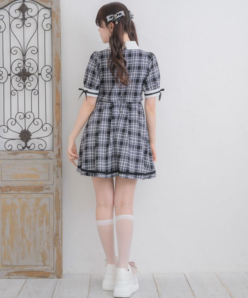 【Rojita】デコルテ開きツーピー風ワンピース デコルテ開きツーピー風ワンピース | Rlab store