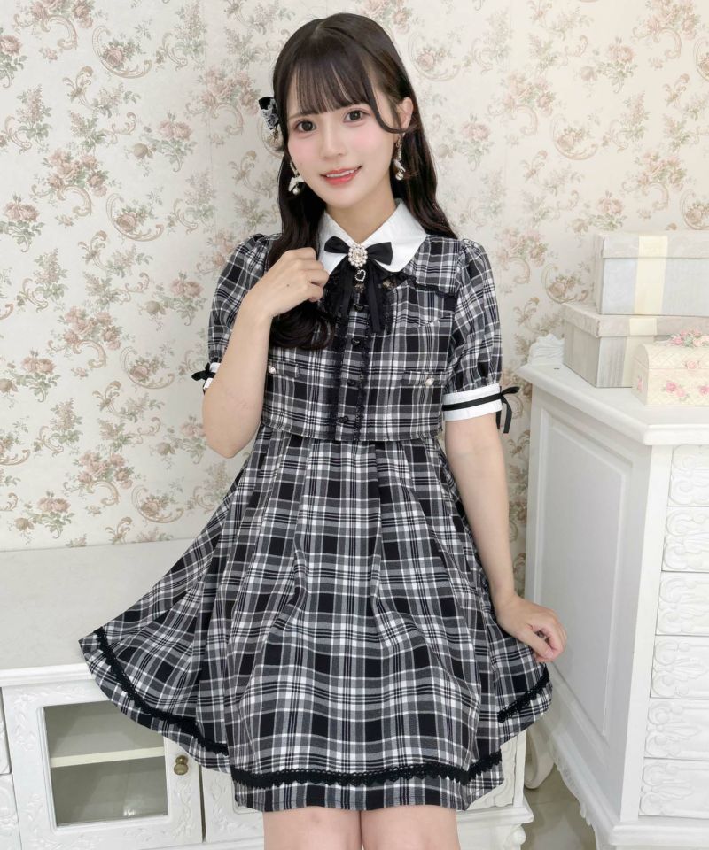 【Rojita】デコルテ開きツーピー風ワンピース デコルテ開きツーピー風ワンピース | Rlab store