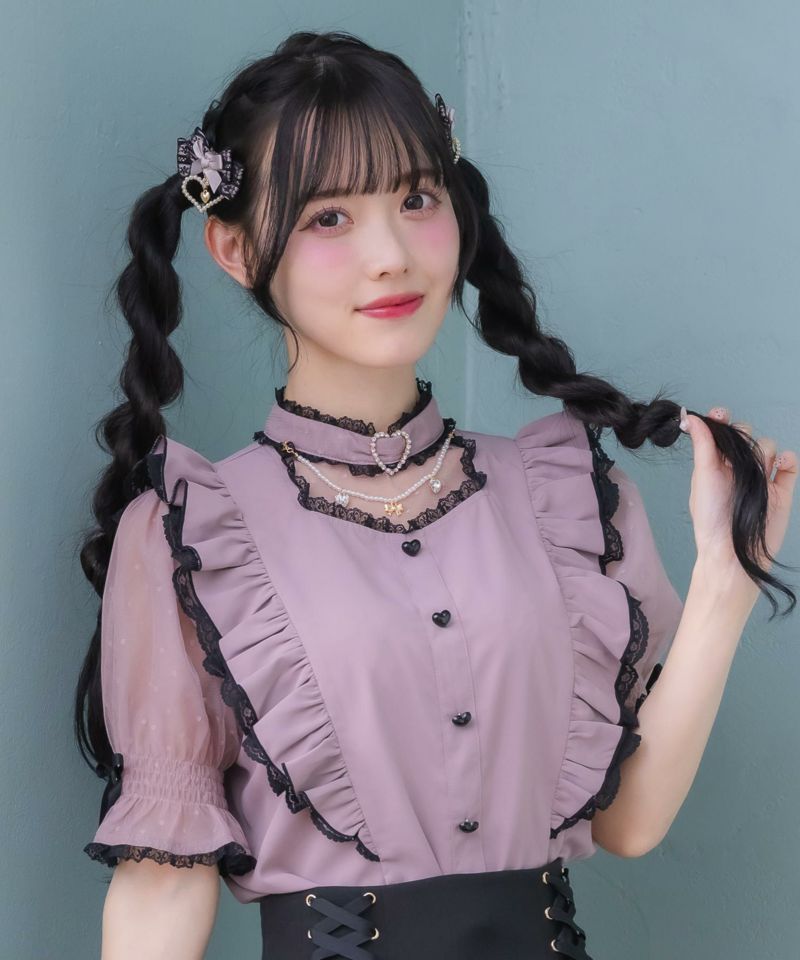 【限定品】 ハートバックルシアードットブラウス | Rlab store トップス
