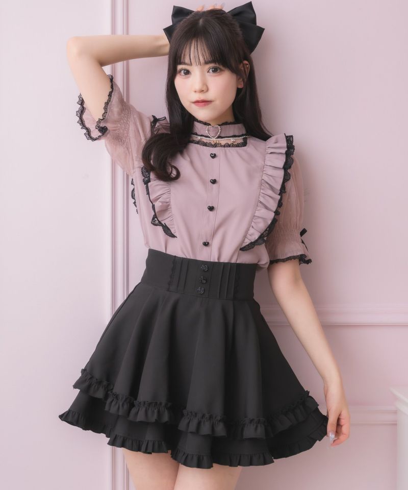ロジータ バラ釦ポイントダブルフレアスカパン 美品 バラ釦ポイントダブルフレアスカパン | Rlab store
