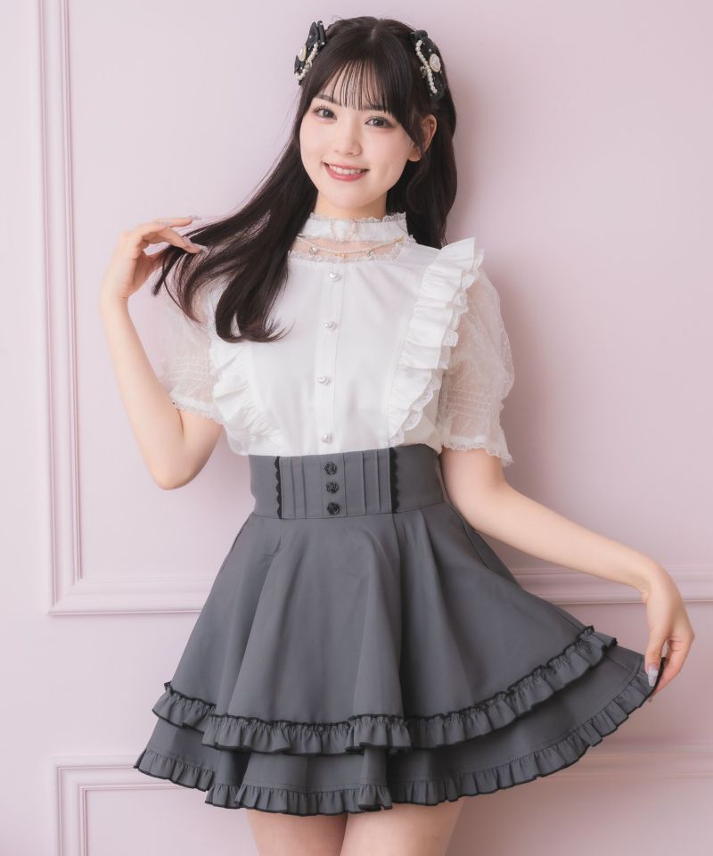 ロジータ バラ釦ポイントダブルフレアスカパン 美品 バラ釦ポイントダブルフレアスカパン | Rlab store