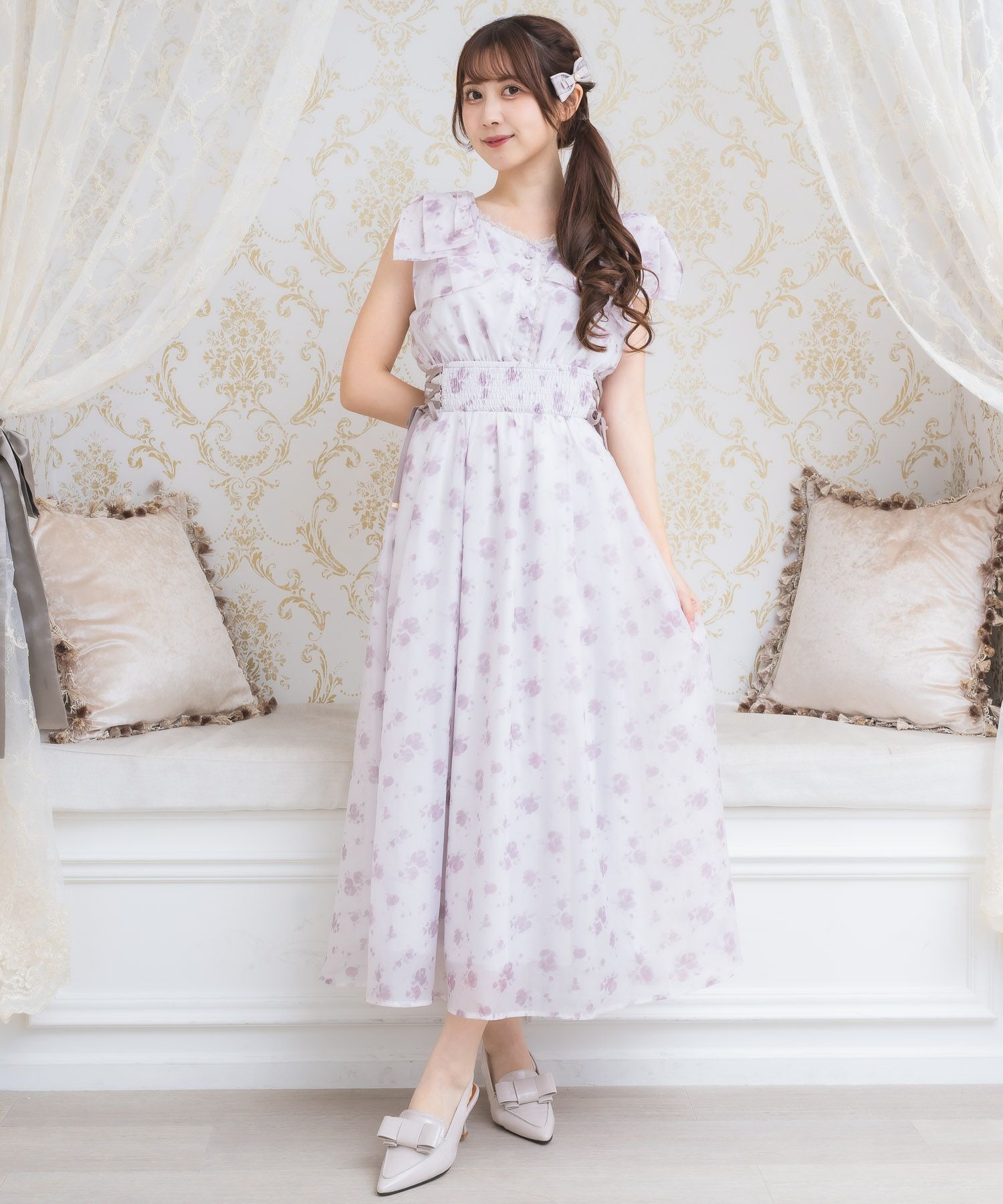 ピンク花柄セットアップ【gentil】3346/3347 花柄セットアップ | Rlab store