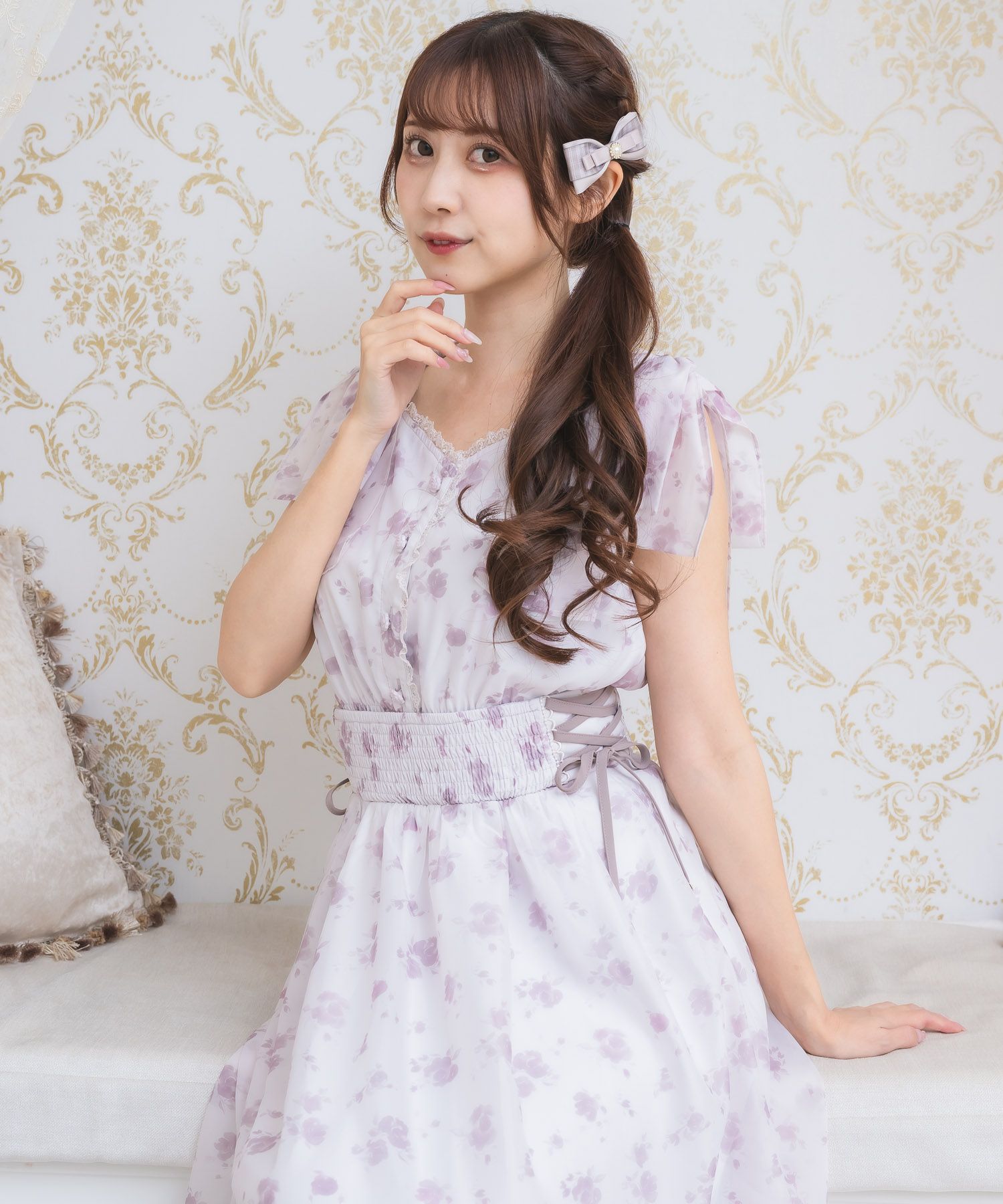 ピンク花柄セットアップ【gentil】3346/3347 花柄セットアップ | Rlab store