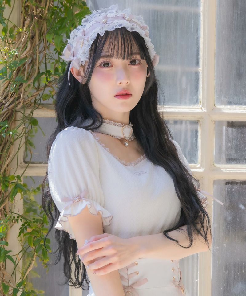 バックルチョーカーハートカットトップス | Rlab store