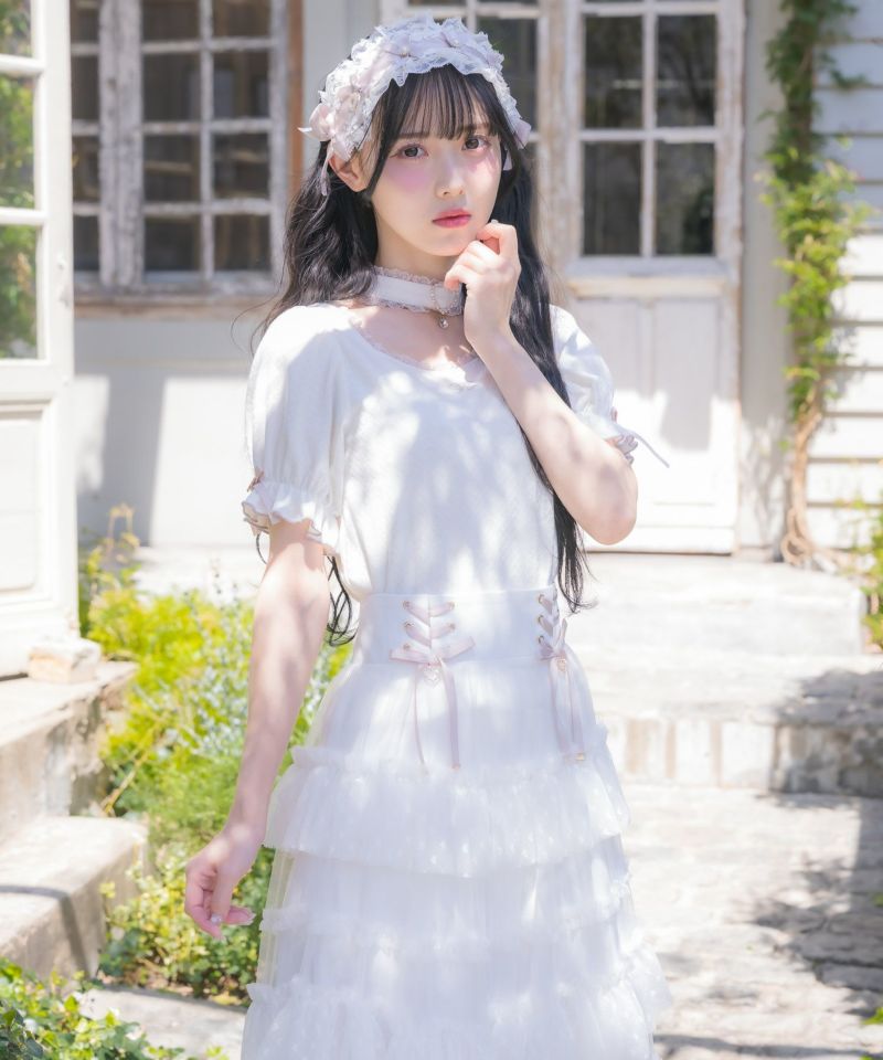 冬から春にぴったり❤️ハート柄チュールロングスカート ハートチュールロングスカート | Rlab store