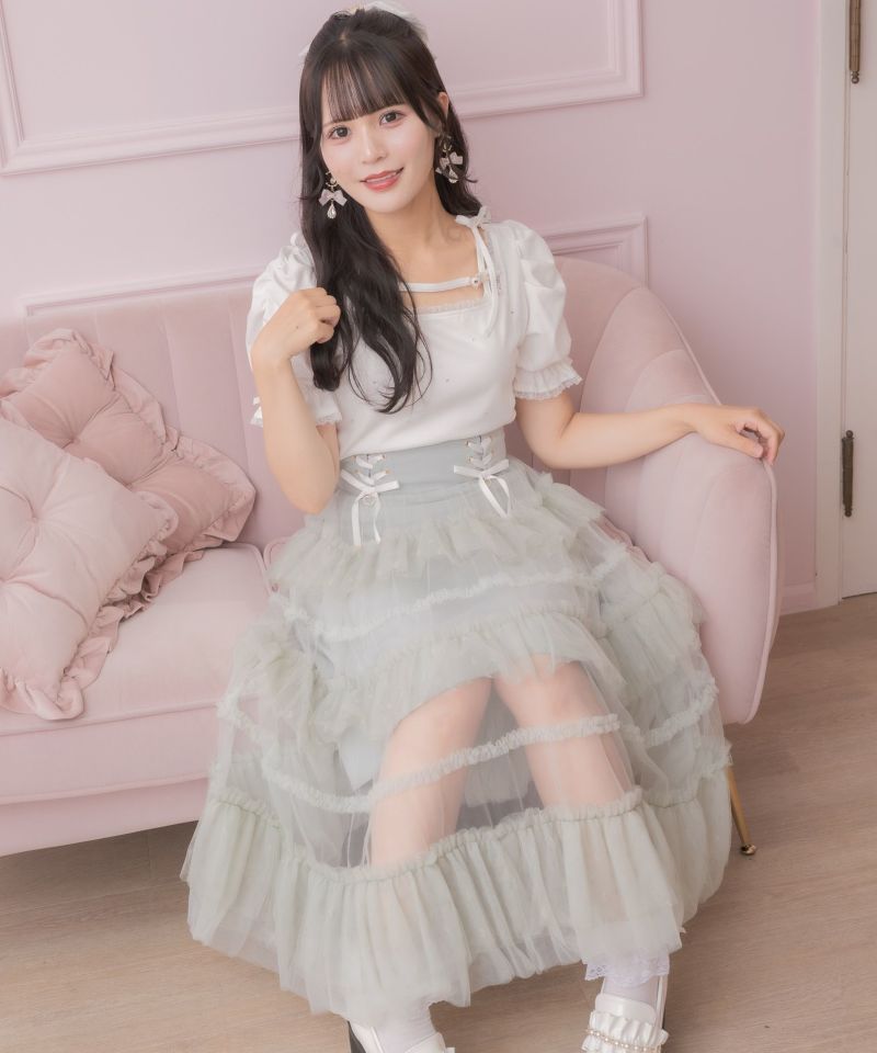 ハートチュールロングスカート | Rlab store