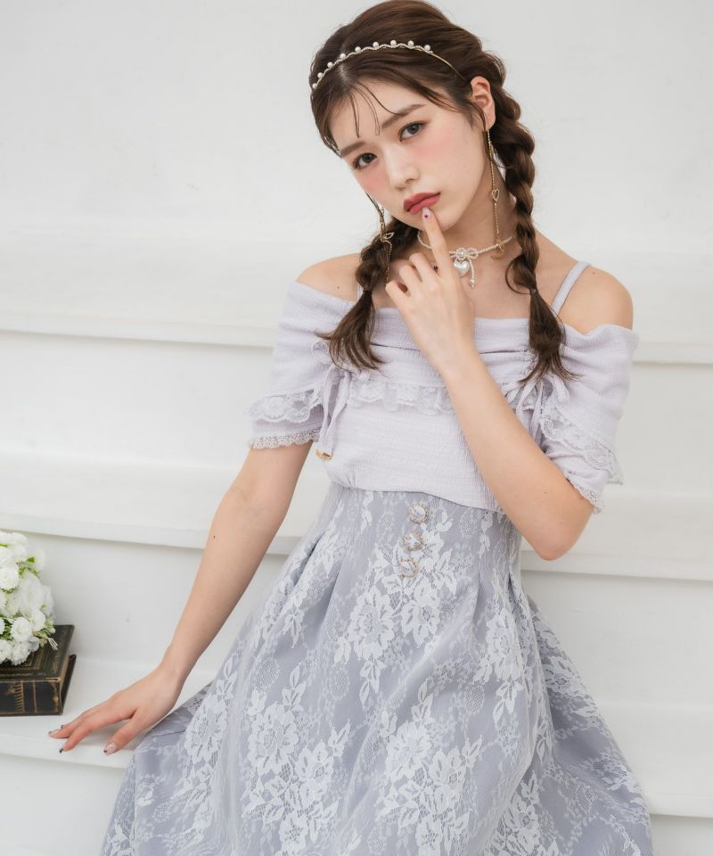 ROJITA BIGリボンオフショルワンピース BIGリボンオフショルワンピース[品番：RJTW0002055]｜ROJITA