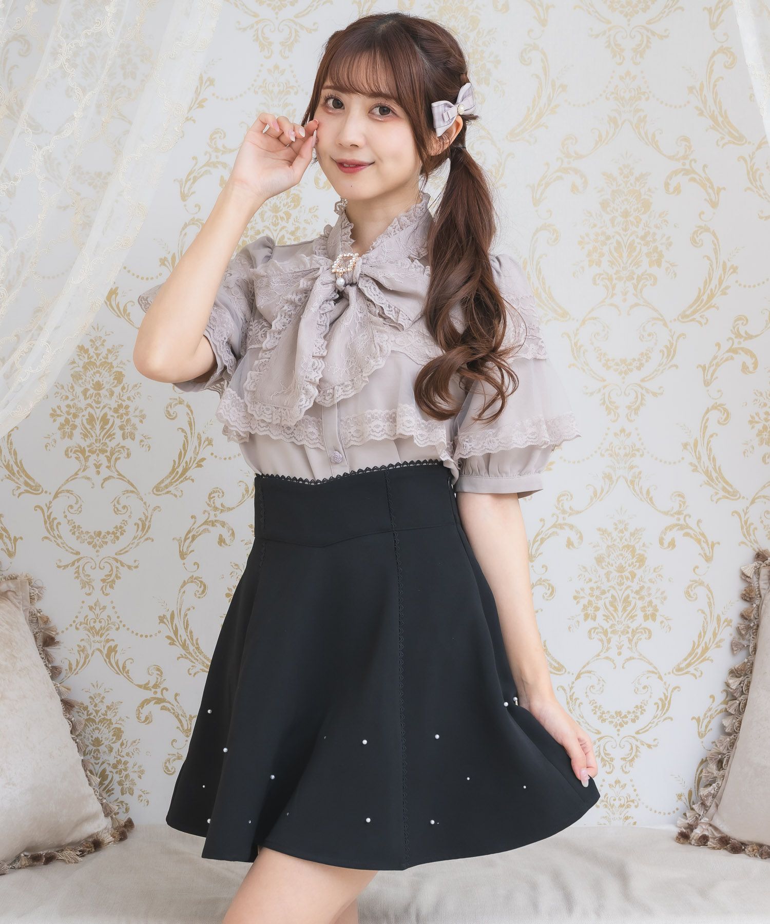 トップス lalaXS 半袖ケープブラウス | Rlab store
