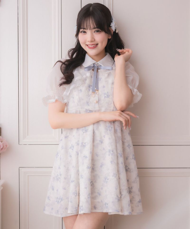 シアーボレロ風フラワーワンピース | Rlab store