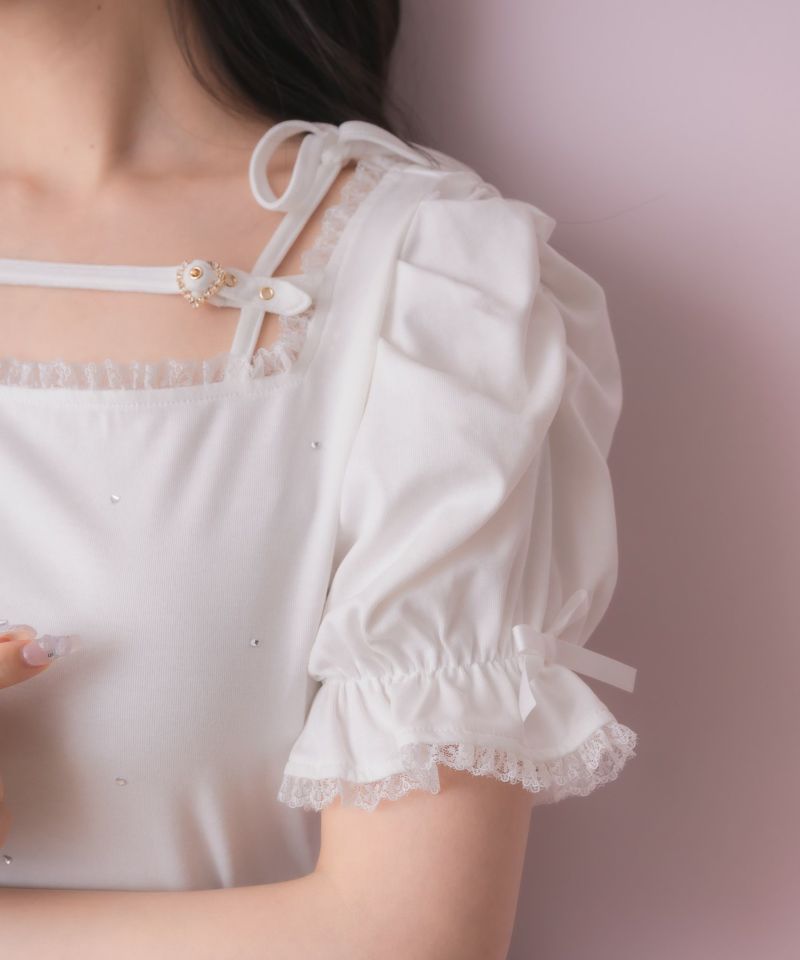 tシャツ デコルテベルトデザイントップス レディース デコルテベルトデザイントップス | Rlab store