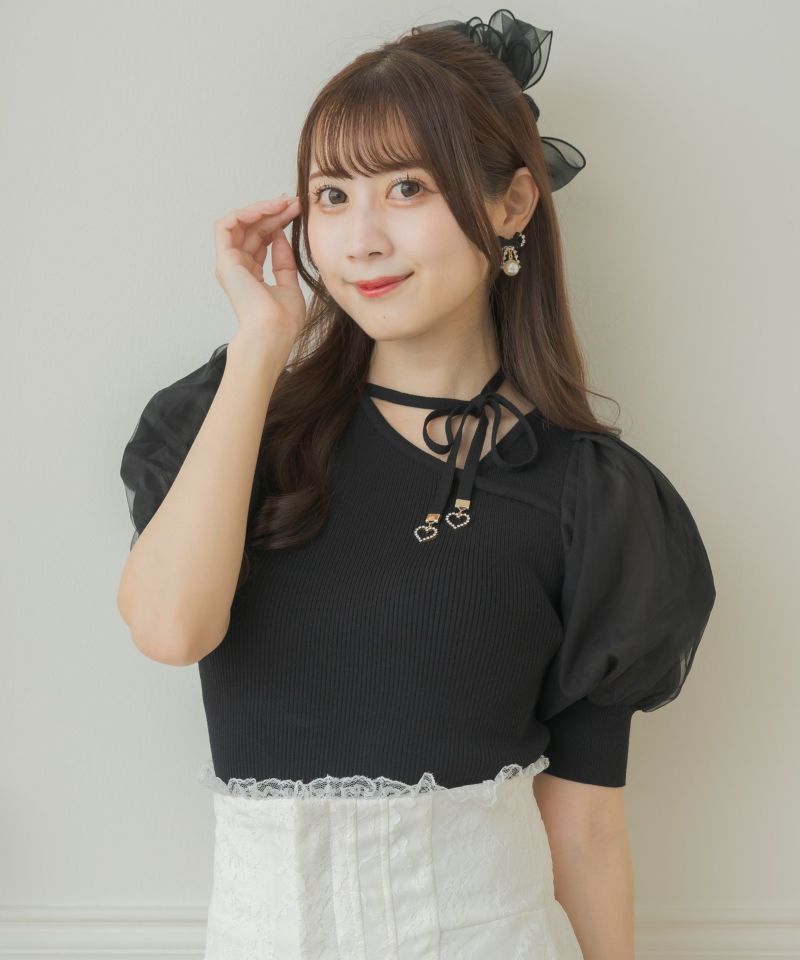 アシメデコルテ開きニット | Rlab store