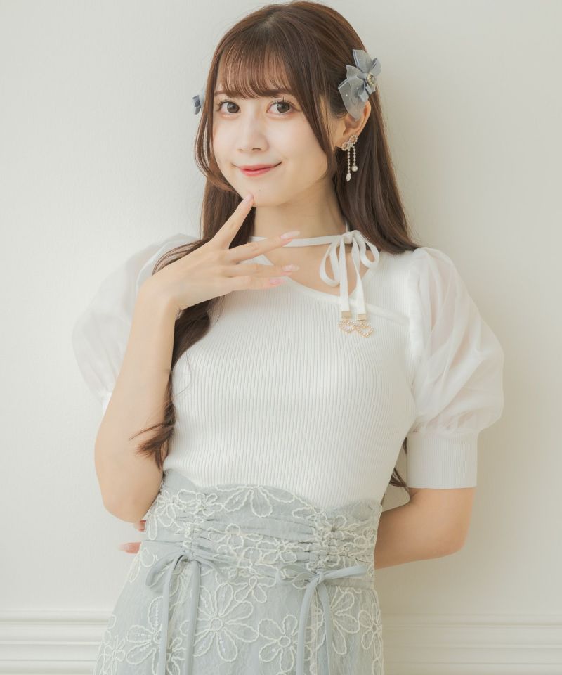 アシメデコルテ開きニット | Rlab store