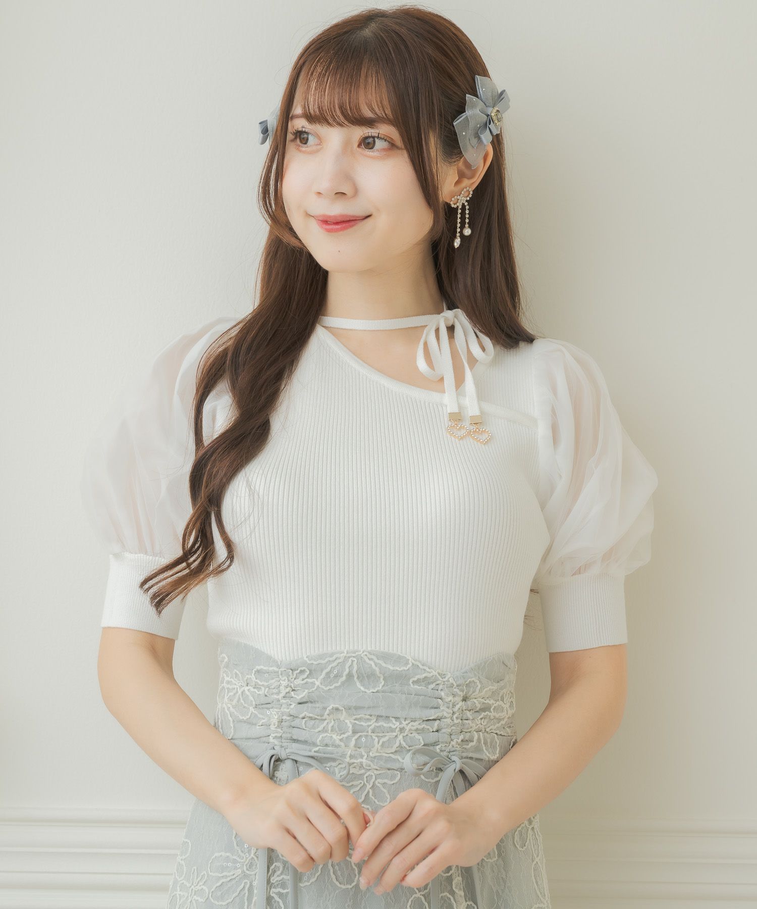 アシメデコルテ開きニット | Rlab store