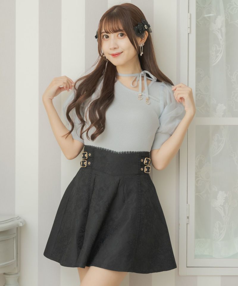 アシメデコルテ開きニット | Rlab store