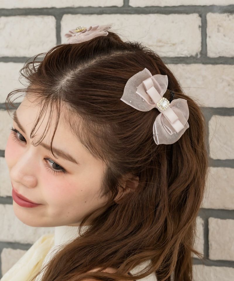 Simone Rocha x  リボンへアクリップ３個セット レッド Simone Rocha x H&M リボンへアクリップ3個セット レッド ヘア