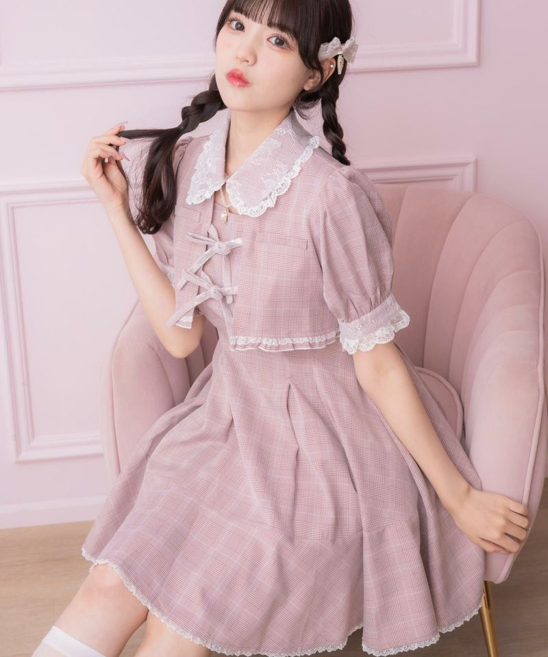 ボレロ風ダブルリボンワンピース | Rlab store